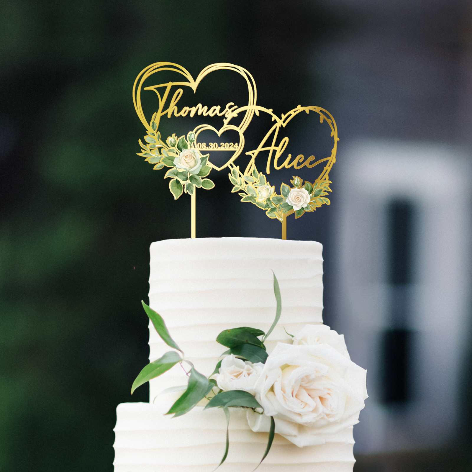 KOBOKO Topper Per Torte Lettere Acriliche Oro - Set 27 Pezzi (A-Z & E Commerciale) Per Compleanni E Matrimoni
